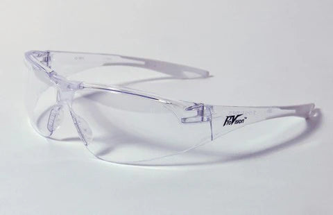 Chic Eyewear , Clear Frame w/White Tips, Clear Lens