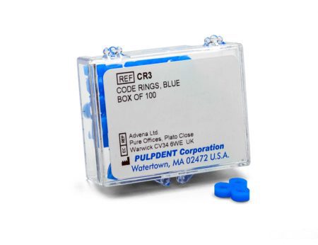 Code Rings Box of 50 - Blue, Silicone, Medical Grade 1/8” ID,  1/8” wide