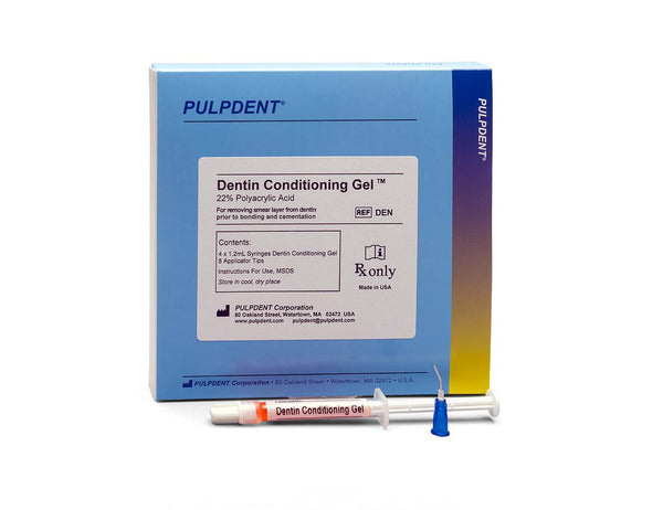 DENTIN CONDITIONING GEL - 22% POLYACRYLIC ACID KIT: 4 x 1.2 mL syringes + 8 pre-bent needles