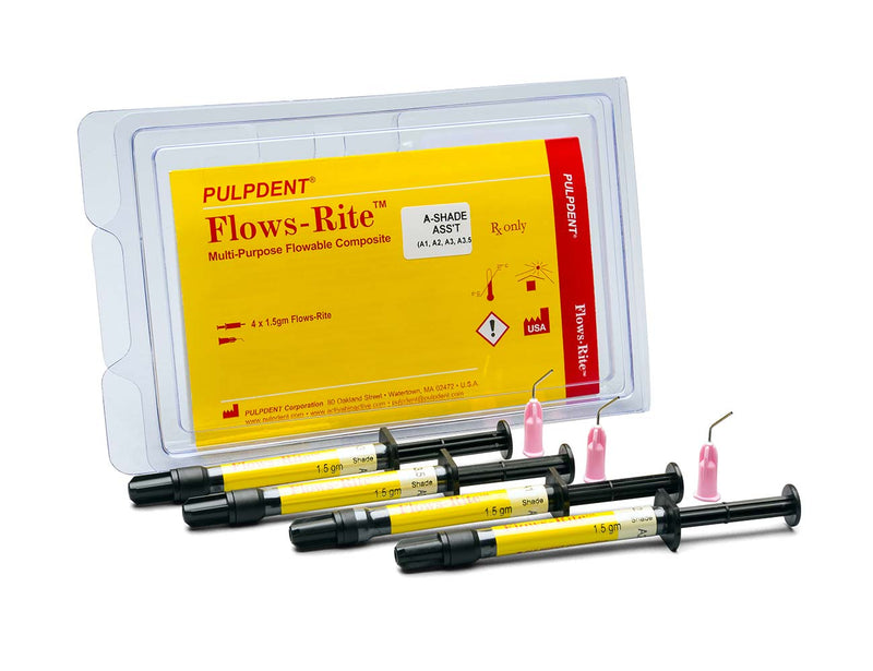 Flows-Rite Refill Kit: 6 gm (4 x 1.5 gm syringes) all one shade, + 20 applicator tips, A3.5 Shade