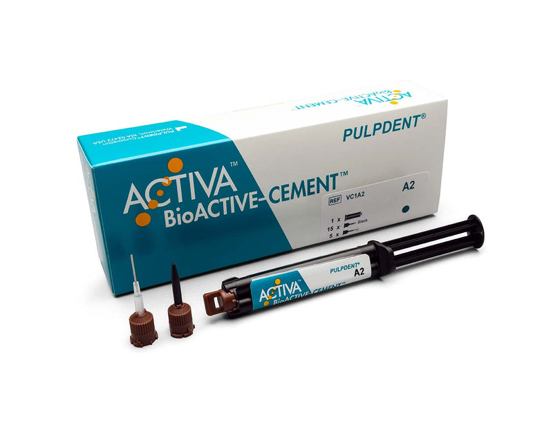 ACTIVA Bio-ACTIVE-CEMENT Single Pack: A2 Opaque, 7gm/5mL syringe + 20 automix tips (15 straight black + 5 with bendable 20-gauge metal cannula)