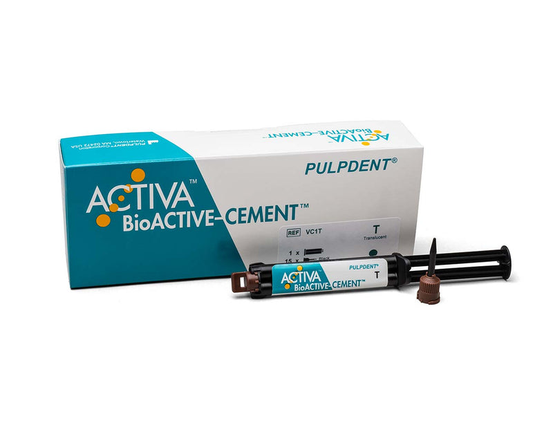 ACTIVA Bio-ACTIVE-CEMENT Single Pack: Translucent, 7gm/5mL syringe + 20 automix tips (15 straight black + 5 with bendable 20-gauge metal cannula)